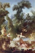 Jean-Honore Fragonard The Progress of love painting